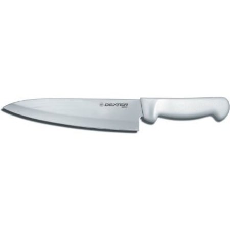 DEXTER RUSSELL Dexter Russell - Cook's Knife, High Carbon Steel, Stamped, White Handle, 8inL 31600